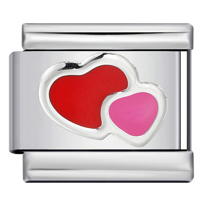 New stamping love pattern DIY bracelet, stainless steel color dripping Italian module bracelet accessories wholesale