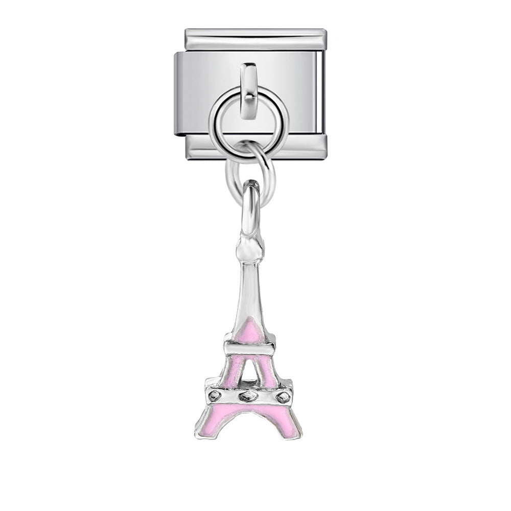 Single Animal Pendant Italian Modular Bracelet, Hook Strap Chain Italian Charm
